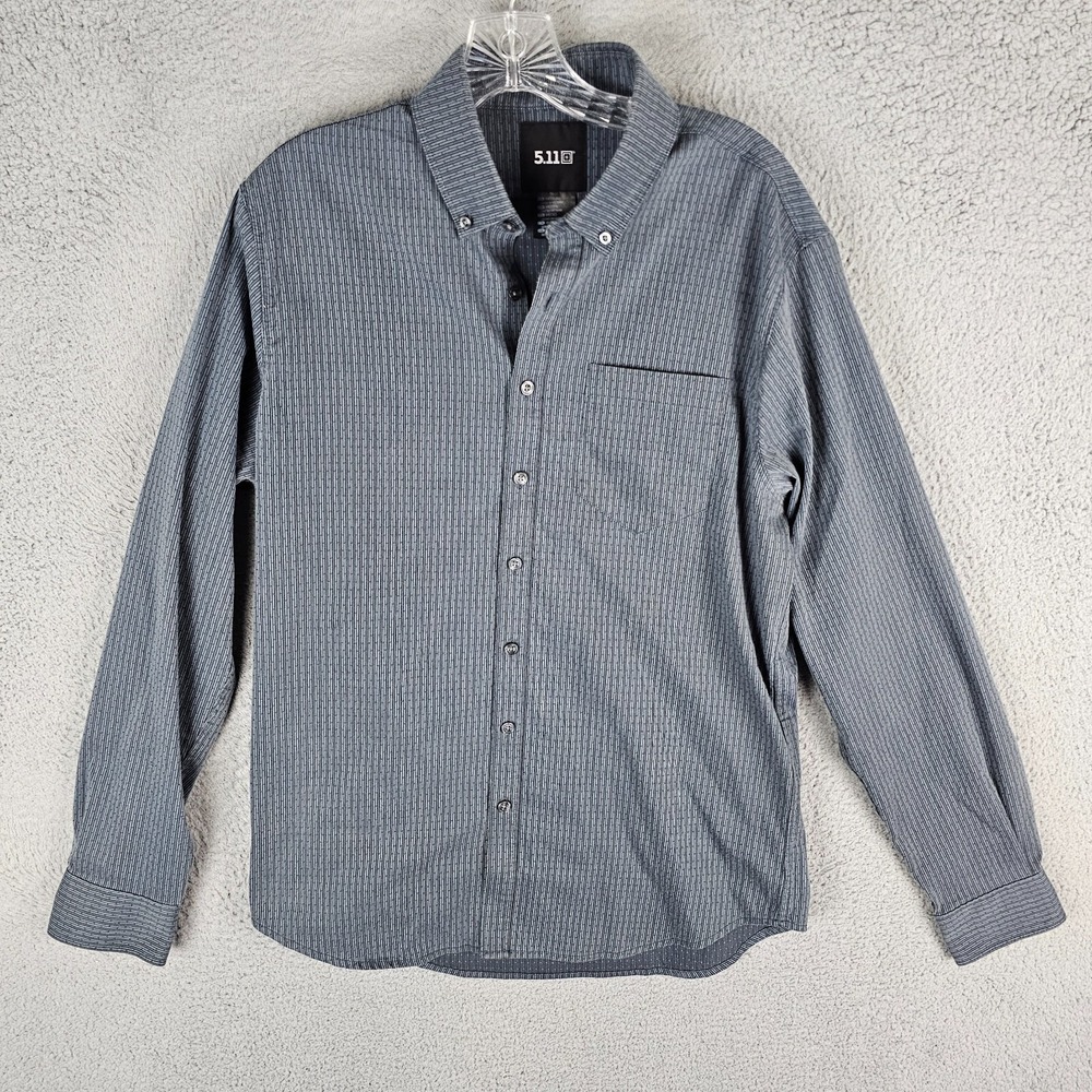 5.11 Tactical Shirt Mens Medium Gray Casual Long Sleeve Alpha Flex Button Down